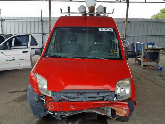 NM0LS7AN9DT136123 - 2013 FORD TRANSIT CO RED photo 9