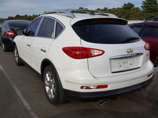 JNKAJ09F38M359077 - 2008 INFINITI EX35 BASE WHITE photo 3