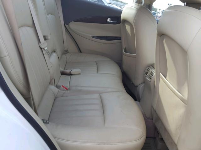 JNKAJ09F38M359077 - 2008 INFINITI EX35 BASE WHITE photo 6