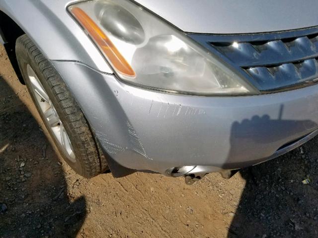 JN8AZ08W77W619368 - 2007 NISSAN MURANO SL GRAY photo 9