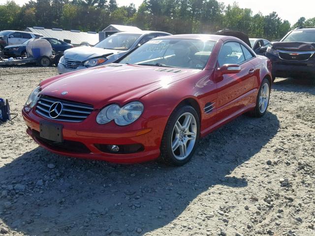 WDBSK75F56F113214 - 2006 MERCEDES-BENZ SL 500 RED photo 2