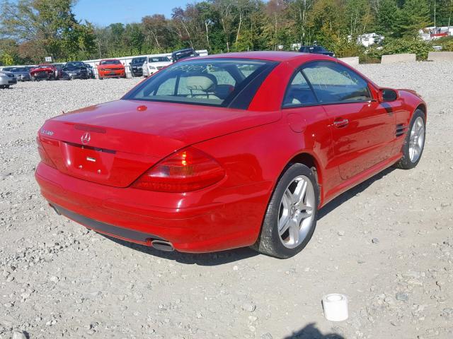 WDBSK75F56F113214 - 2006 MERCEDES-BENZ SL 500 RED photo 4