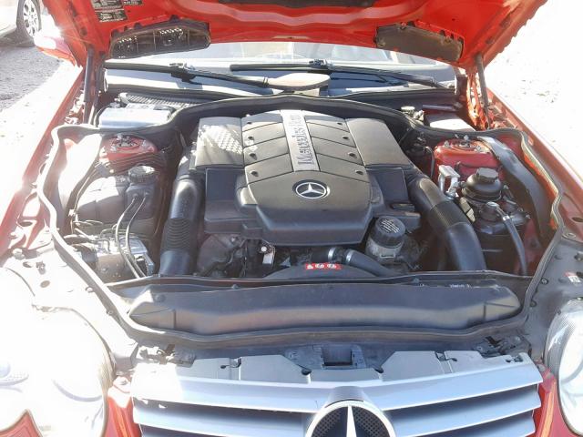 WDBSK75F56F113214 - 2006 MERCEDES-BENZ SL 500 RED photo 7