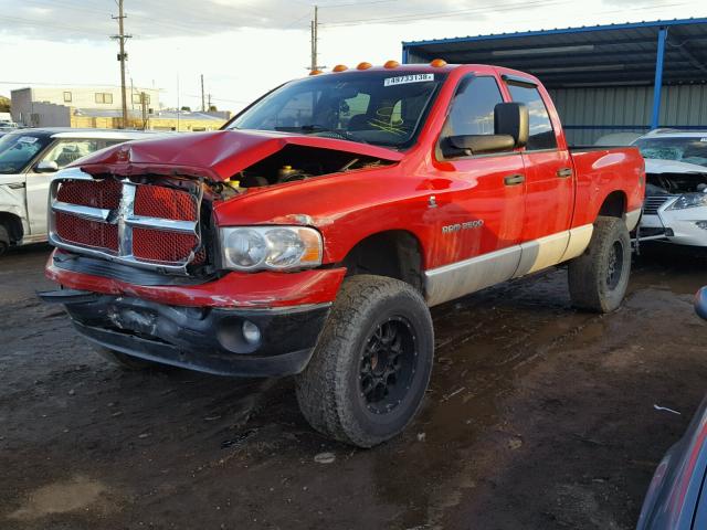 3D7KU28683G808233 - 2003 DODGE RAM 2500 S RED photo 2