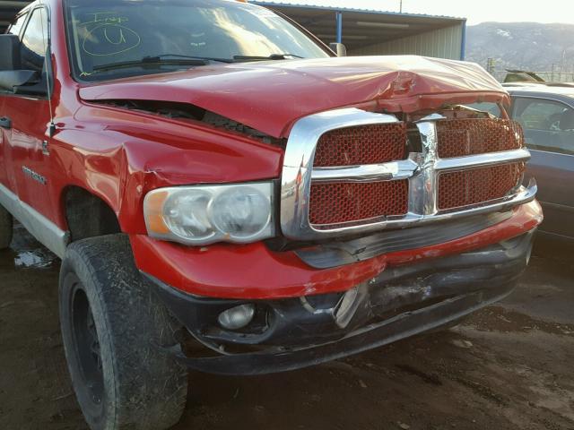 3D7KU28683G808233 - 2003 DODGE RAM 2500 S RED photo 9