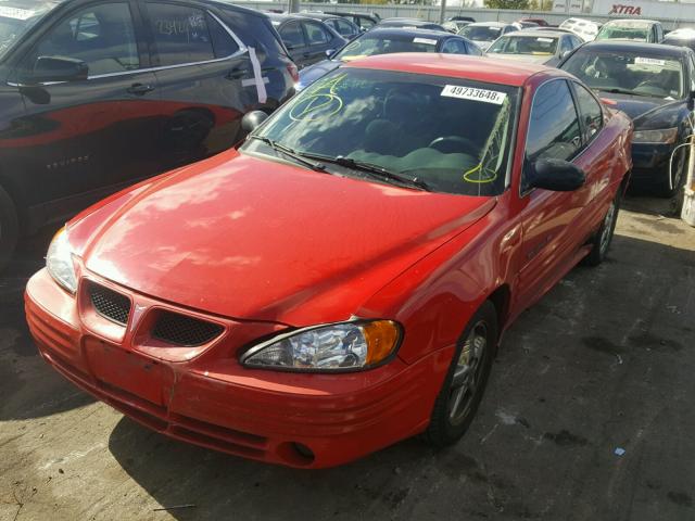 1G2NE12F82C217932 - 2002 PONTIAC GRAND AM S RED photo 2