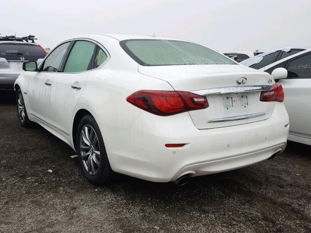 JN1EY1AP9GM470016 - 2016 INFINITI Q70 HYBRID WHITE photo 3