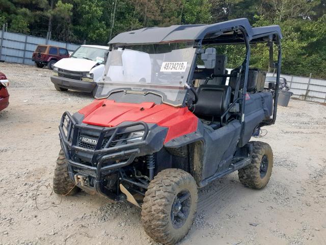 1HFVE0203E4006546 - 2014 HONDA SXS700 RED photo 2