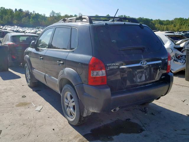 KM8JN72D38U877662 - 2008 HYUNDAI TUCSON SE BLACK photo 3