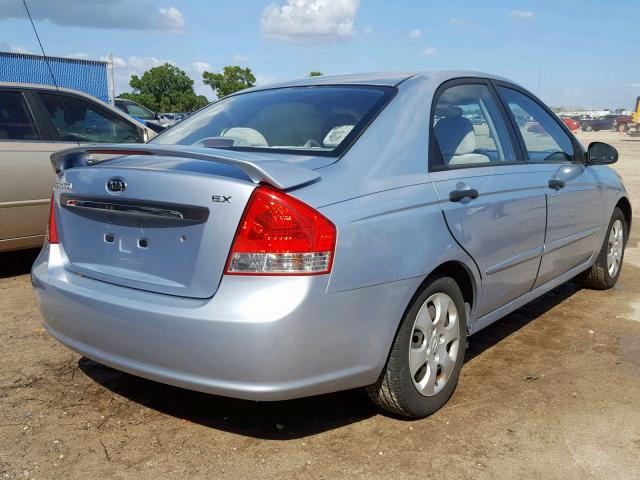 KNAFE121185496381 - 2008 KIA SPECTRA EX BLUE photo 4