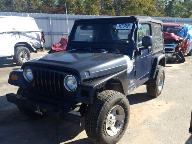 1J4FA29186P755227 - 2006 JEEP WRANGLER / BLUE photo 2