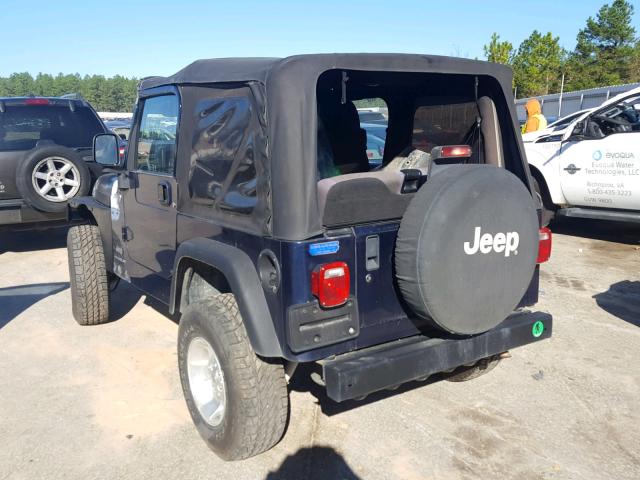 1J4FA29186P755227 - 2006 JEEP WRANGLER / BLUE photo 3