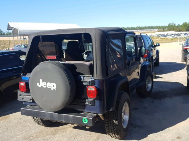 1J4FA29186P755227 - 2006 JEEP WRANGLER / BLUE photo 4