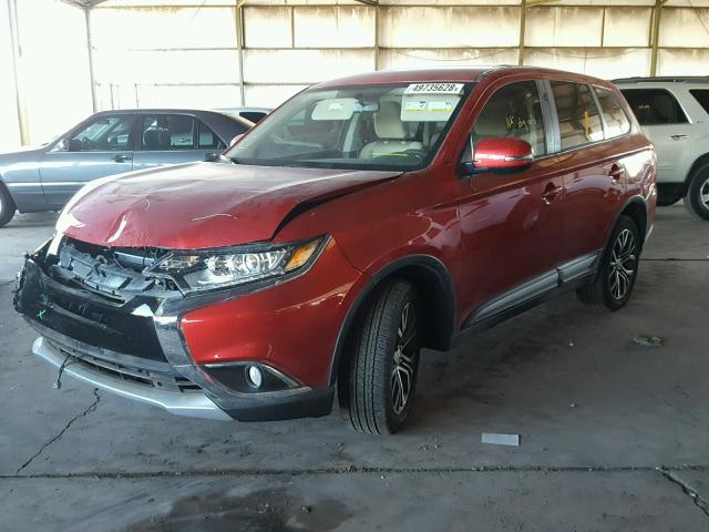 JA4AD3A32HZ053738 - 2017 MITSUBISHI OUTLANDER RED photo 2