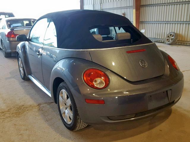 3VWRF31Y97M400123 - 2007 VOLKSWAGEN NEW BEETLE ნაცრისფერი ფოტო 3