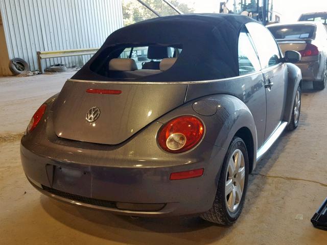 3VWRF31Y97M400123 - 2007 VOLKSWAGEN NEW BEETLE ნაცრისფერი ფოტო 4