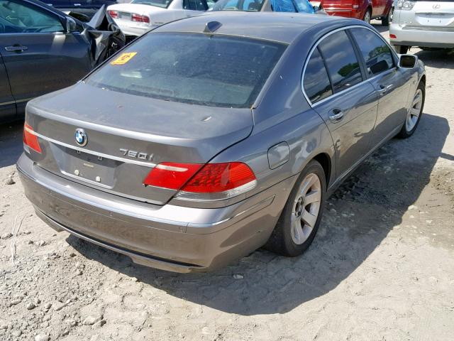 WBAHL83536DT01912 - 2006 BMW 750 I GRAY photo 4