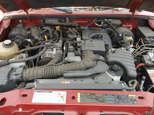 1FTYR10D82PB69811 - 2002 FORD RANGER RED photo 7