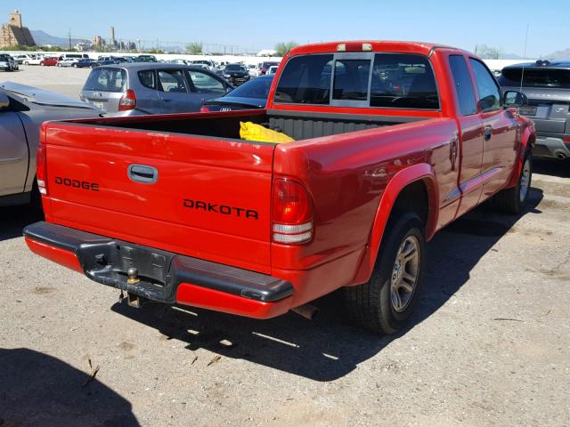 1D7HL32X33S122260 - 2003 DODGE DAKOTA SPO RED photo 4