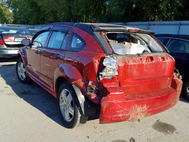 1B3HB48C67D302769 - 2007 DODGE CALIBER SX RED photo 3