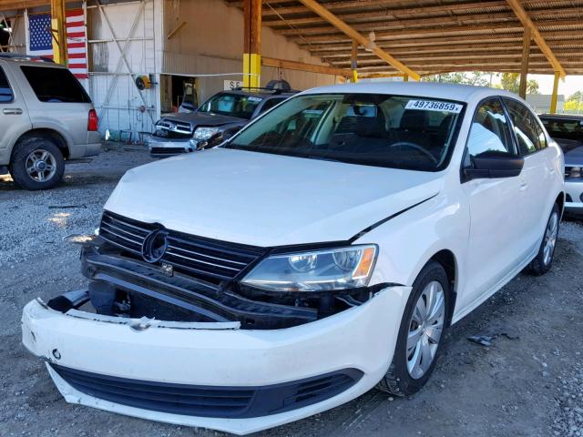 3VW2K7AJ0BM378822 - 2011 VOLKSWAGEN JETTA BASE WHITE photo 2