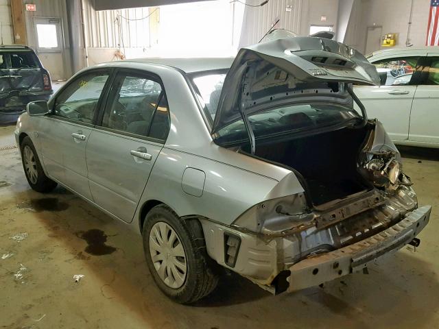 JA3AJ26E26U072995 - 2006 MITSUBISHI LANCER ES SILVER photo 3