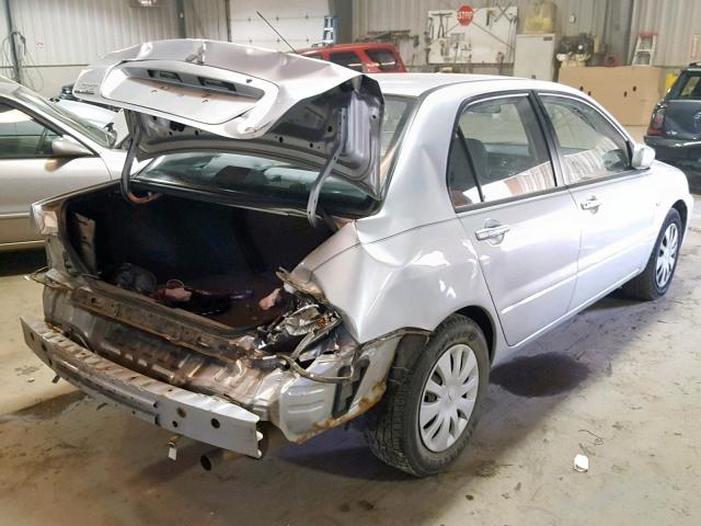 JA3AJ26E26U072995 - 2006 MITSUBISHI LANCER ES SILVER photo 4