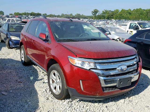 2FMDK3JCXDBC91337 - 2013 FORD EDGE SEL RED photo 1