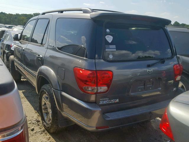 5TDZT38A95S262438 - 2005 TOYOTA SEQUOIA LI GRAY photo 3