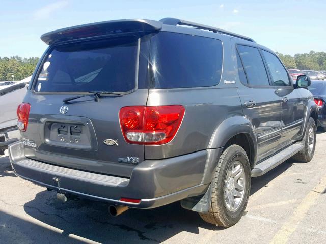 5TDZT38A95S262438 - 2005 TOYOTA SEQUOIA LI GRAY photo 4