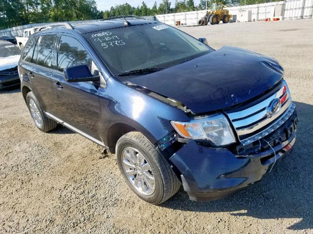 2FMDK38C18BB45775 - 2008 FORD EDGE SEL BLUE photo 1