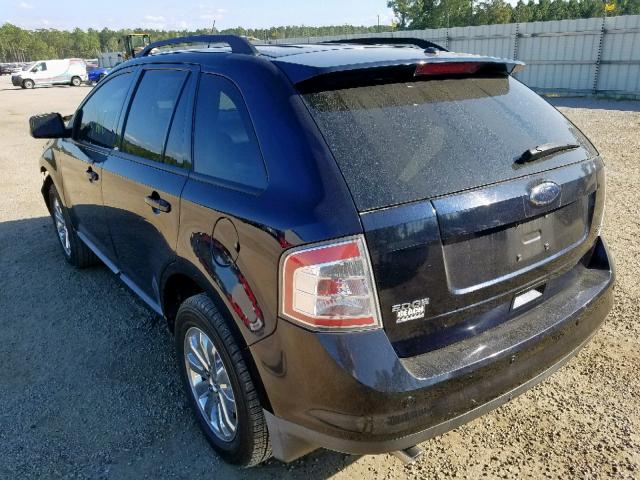 2FMDK38C18BB45775 - 2008 FORD EDGE SEL BLUE photo 3