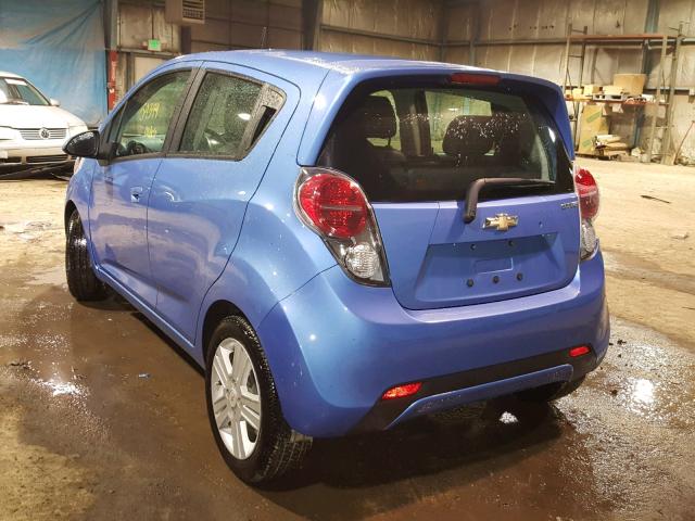 KL8CB6S96EC548623 - 2014 CHEVROLET SPARK LS BLUE photo 3