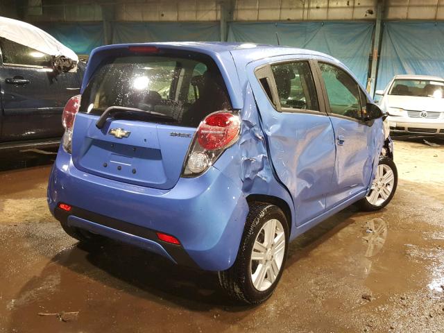 KL8CB6S96EC548623 - 2014 CHEVROLET SPARK LS BLUE photo 4