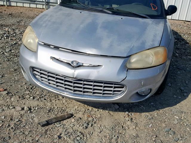 1C3EL55T53N573047 - 2003 CHRYSLER SEBRING LX SILVER photo 9