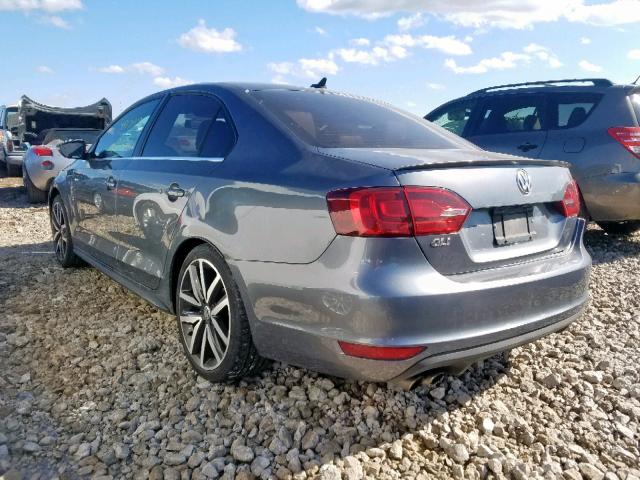 3VW467AJ8DM256595 - 2013 VOLKSWAGEN JETTA GLI GRAY photo 3