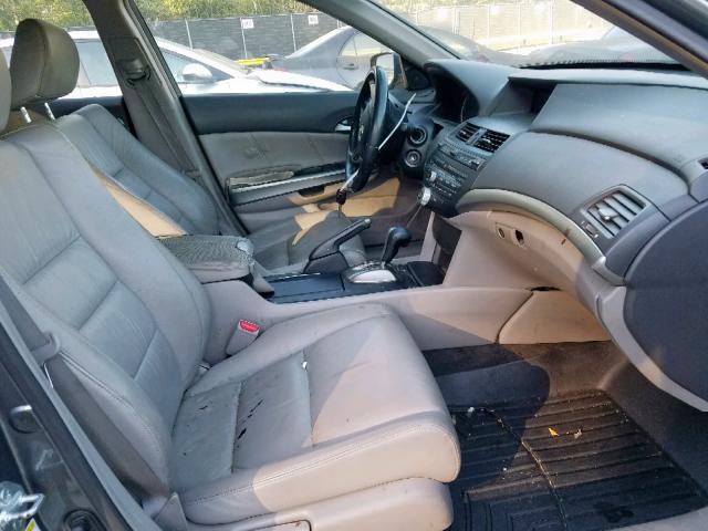 1HGCP26868A130115 - 2008 HONDA ACCORD EXL GRAY photo 5