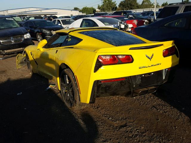 1G1YB2D74G5114606 - 2016 CHEVROLET CORVETTE S YELLOW photo 3