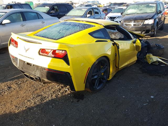 1G1YB2D74G5114606 - 2016 CHEVROLET CORVETTE S YELLOW photo 4