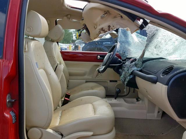 3VWSW31C36M420565 - 2006 VOLKSWAGEN NEW BEETLE 红色 照片 5