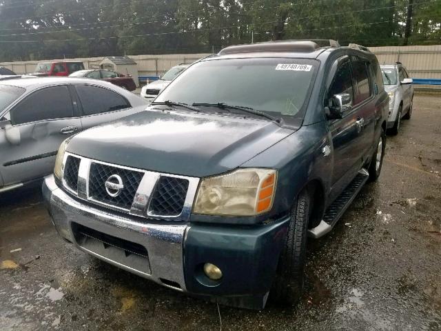 5N1AA08A34N726776 - 2004 NISSAN ARMADA SE GREEN photo 2