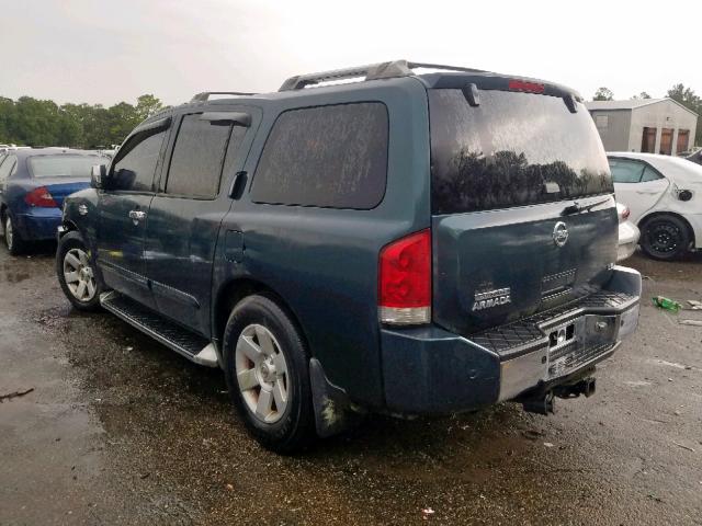 5N1AA08A34N726776 - 2004 NISSAN ARMADA SE GREEN photo 3