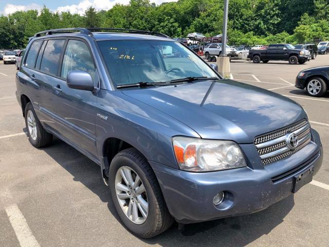 JTEEW21A760023755 - 2006 TOYOTA HIGHLANDER BLUE photo 1