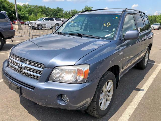 JTEEW21A760023755 - 2006 TOYOTA HIGHLANDER BLUE photo 2