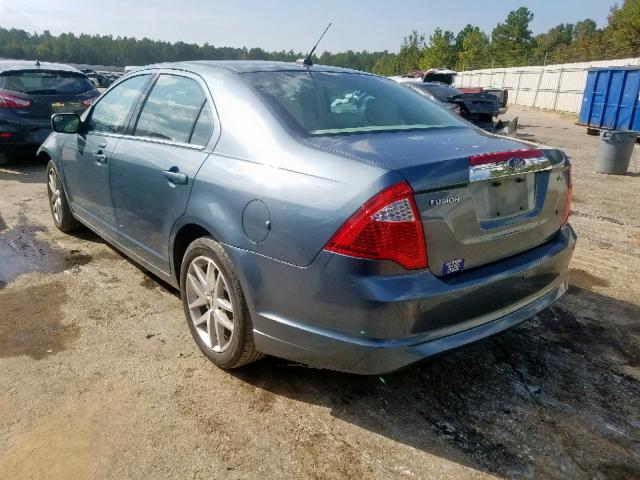 3FAHP0JA5BR238411 - 2011 FORD FUSION SEL BLUE photo 3