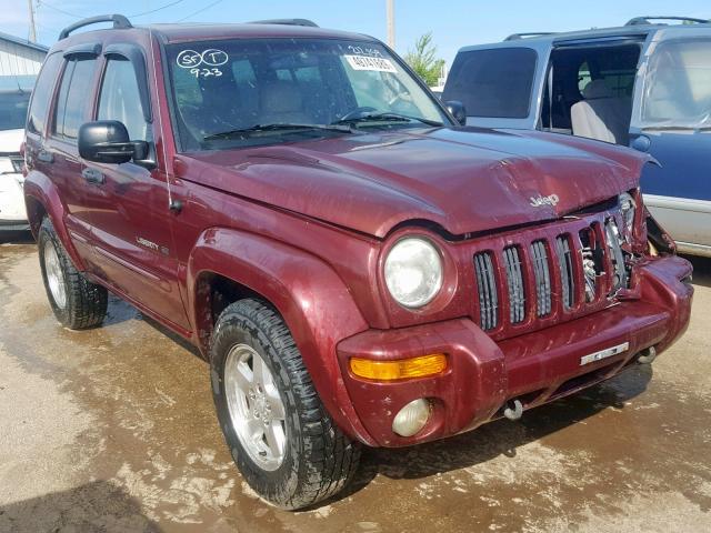 1J8GL58K22W302133 - 2002 JEEP LIBERTY LI MAROON photo 1