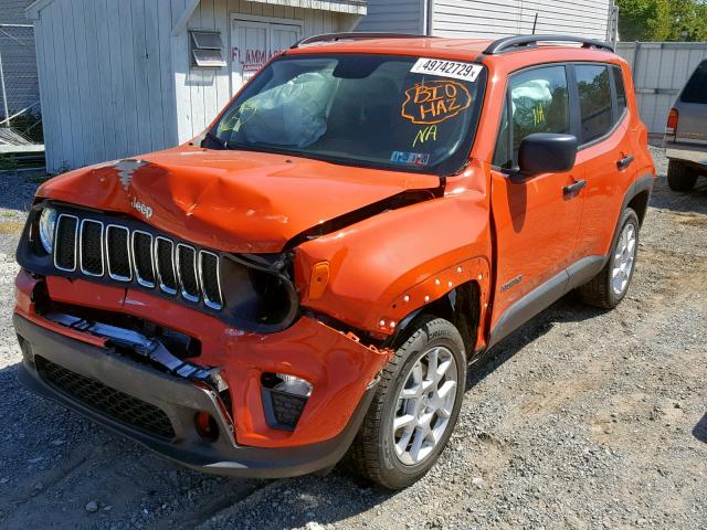 ZACNJBAB8KPK14968 - 2019 JEEP RENEGADE S ნარინჯისფერი ფოტო 2