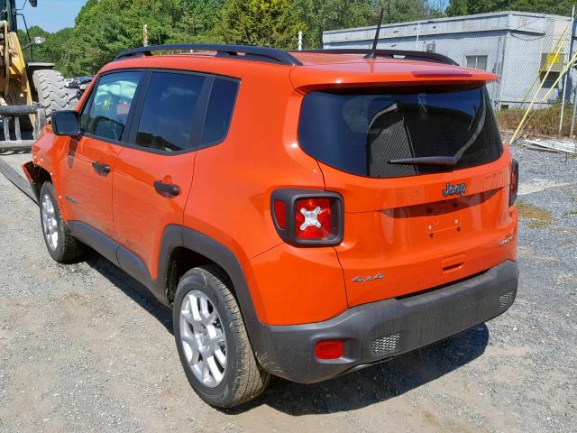 ZACNJBAB8KPK14968 - 2019 JEEP RENEGADE S ნარინჯისფერი ფოტო 3