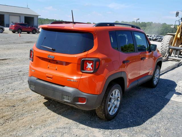 ZACNJBAB8KPK14968 - 2019 JEEP RENEGADE S ნარინჯისფერი ფოტო 4