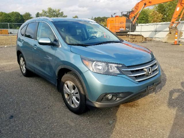 2HKRM4H71EH636750 - 2014 HONDA CR-V EXL BLUE photo 1